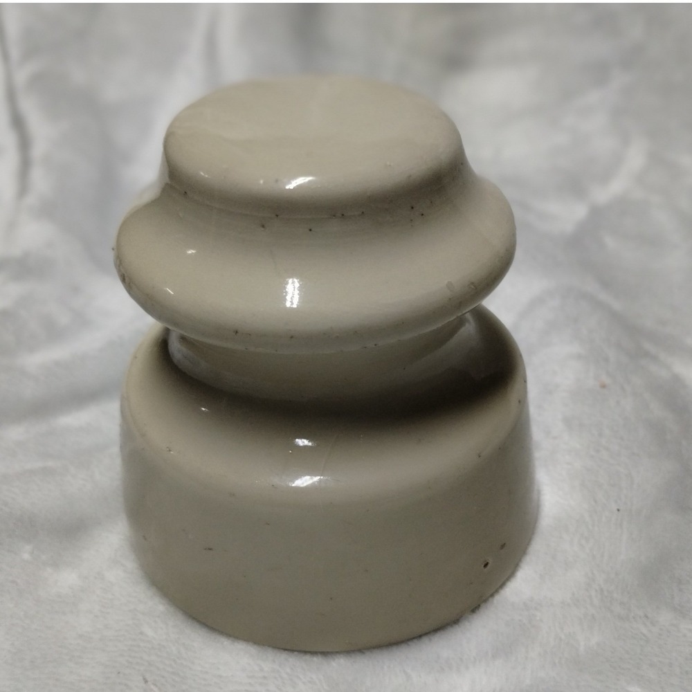 Locke 44 USA Vintage Off White Ceramic Porcelain Electrical Insulator Glazed - Picture 3 of 9